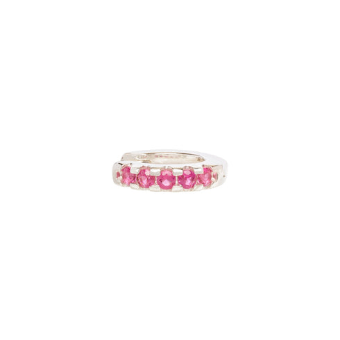 FUCHSIA HUGGIE SILVER